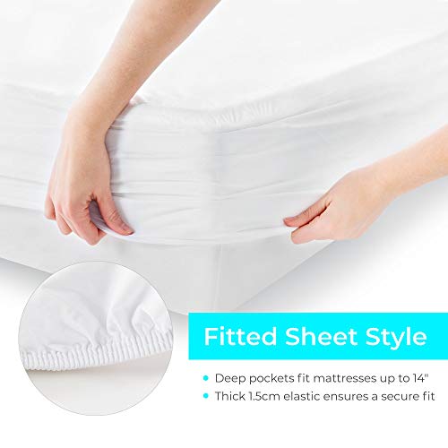 Linenspa LS0PFF5P Mattress Protector Full - Five Sided Full Mattress Protector Waterproof Mattress Cover – Soft Breathable Bed Protector - Fitted Sheet Style thumb #2