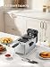 Deep Fat Fryer 3L, 2000W Electric Fryer with Detachable Non-Stick Oil Tank, View Window and Adjustable Temperature Control, Compact Fryer Machine for Crisp Chips and Everyday Home Cooking