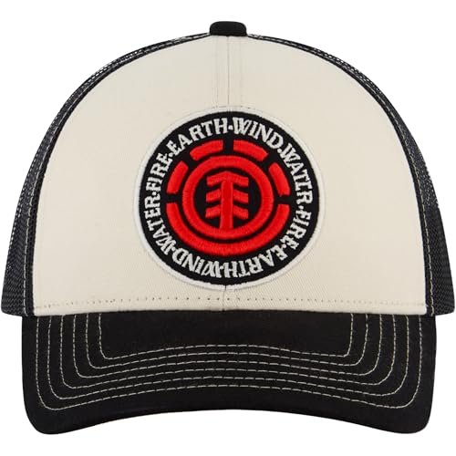 Element Trucker Hat, Adult Baseball Cap with Curved Brim, Black, One Size