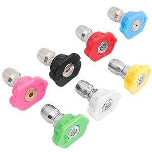 7 Piezas Boquilla para Hidrolimpiadora a Presión,Oquilla Turbo para Lavadora a Presión de 1/4 pulgadas y Múltiples Grados,Lavadora a Presión Limpiador Pistola Boquilla Set de Accesorios