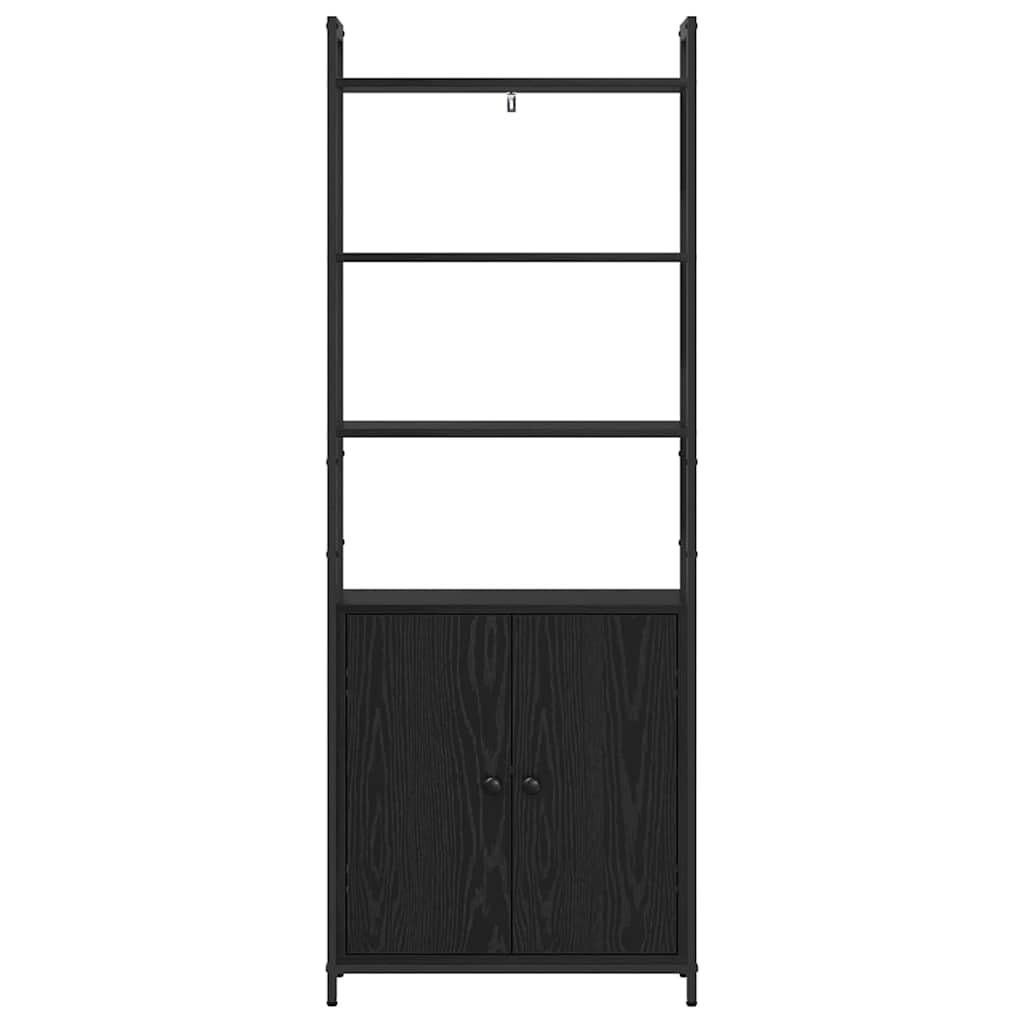 Generico Armadio per Libri Rovere Nero 60 x 24 x 161 cm,Nero,20.82kg,883856