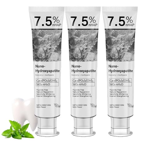 Hydroxyapatite Toothpaste for Advanced Enamel Protection,7.5% Nano Hydroxyapatite Toothpastes,Gentle and Effective Formula,Deep Cleaning Care Toothpaste - Suitable for Sensitive Teeth (3)
