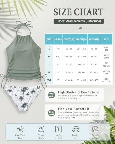 Image of Womens Two-Piece Tankini Set Cow Skull with Leopard Print Sets Swimwear Tankini Top Sets Swimwear