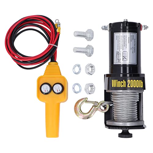 Winche eléctrico 24V capacidad 2000LBS con control