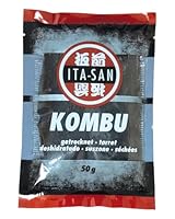 ITA-SAN Kombu Algen getrocknet, ideal zur Aromatisierung von Suppen, Brühen & Aufgüssen, 1 x 50 g