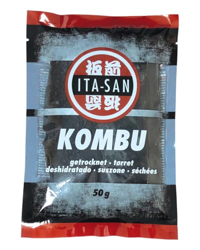 ITA-SAN Kombu Algen getrocknet ideal zur Aromatisierung von Suppen Brühen & Aufgüssen 1 x 50 g
