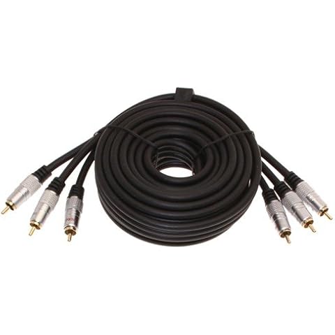 Cablemax 12ft. Component Video Cable 3 RCA to 3 RCA Gold Plated Shielded Cover