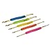 Katech 5 pcs Crochet Hooks, Double Head Different Sizes Crochet Needles with Colorful Ergonomic Handle, Aluminum Alloy Crochet Hook Set DIY Knitting Needles Sweater Weave Tools for Crochet Lovers