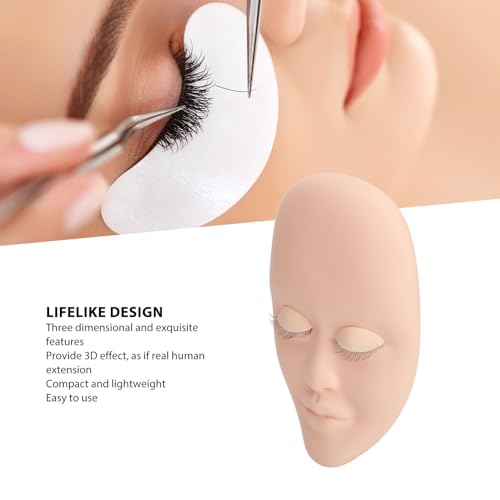 Lash Manequim Rosto Prática Treinamento Olhos para Beleza Cílios Extensão Enxertos Kit Pares Adesivo