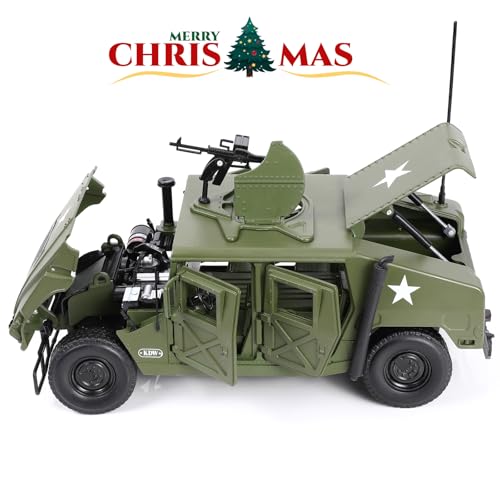 NUOTIE 1/18 Hummer H1 Vehicle Model Military Truck Off Road Vehicle Diecast Metal Model Kit Armored Car Military Multifunctional Truck Armored Car Miniature for Adults Collection or Gift - Image 7