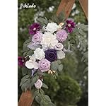 Faux Flower Swag Set of 2 for Wedding Welcome Signs Floral Swag Wedding Reception Ceremony Signs Decor (Lavender & Cream) - Image 5