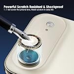 TENOC Camera Lens Protector for iPhone Air, 9H Tempered Glass Camera Screen Cover, Gold Metal Individual Ring