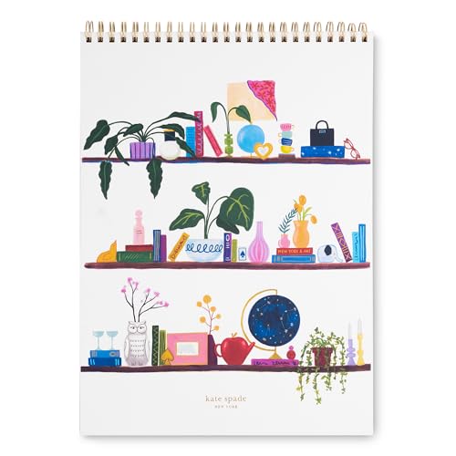 Carnet ligné à spirales Kate Spade Charmed Library grand format pour notes