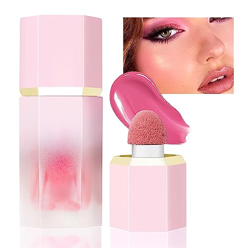 Cream Matte Dewy Liquid Blush Stick Set Velvet Texture Natural Long-Wearing Lightweight Smooth And Delicate Waterproof And Sweat Proof Creates A Dewy Natural Finish For Cheeks Eyes Lips-Pink #TOP20
