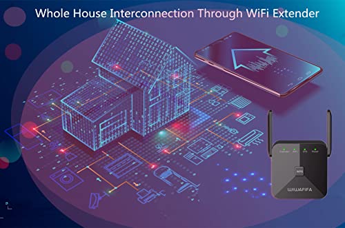 Wiwafifa Wifi Extender Signal Booster - Covers Up To 9600 Sq.ft And 45 Devices, 2023 Newest Wireless Signal Amplifier With Ethernet Port & Access Point, Easy Setup, Alexa Compatible #TOP2