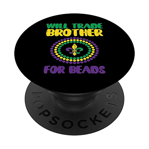 Will Trade Brother por cuentas divertidas Mardi Gras Family Kids PopSockets PopGrip Intercambiable