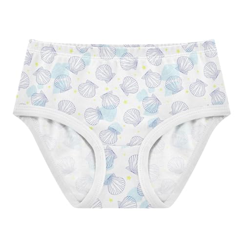 Girls' Underwear Scallop Star Cotton Stretch Comfort Toddler Panties