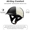 Half Helmet Motorcycle Helmets Open Face Dot Approved Helmets for Men Women Biker Scooter (Matt Black)