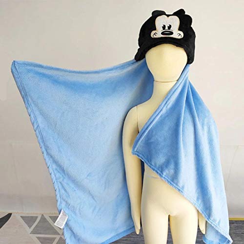 Image of First Kick New Born Baby Blanket Pack of Super Soft Bathrobe Baby Wrapper Durable Cum Baby Bath Towel for Baby Boys, Baby Girls, Babies (80cm x 80cm, 0-6 Months) Blue Black