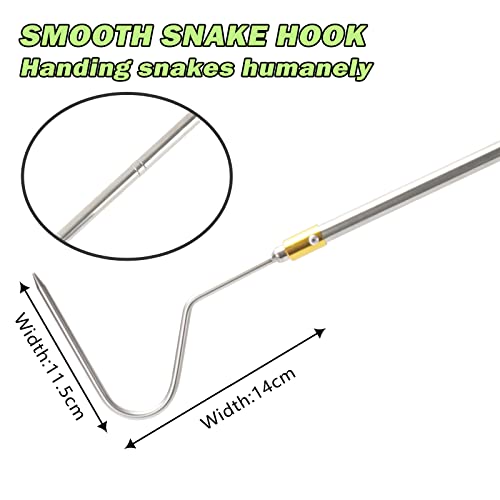 Yorikyas Kit de ferramentas de manuseio de pinças de gancho de apanhador de cobra de 162 cm para rem