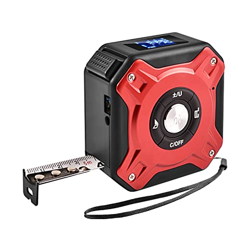 Kknoon 3 In 1 Tape Measure Digital Ranger Finder 16Ft Measuring Tape 131Ft Rechargeable Multi Function Measure Distance/Area/Volume/Pythagorean, Unit Switching, Data Storage #TOP3