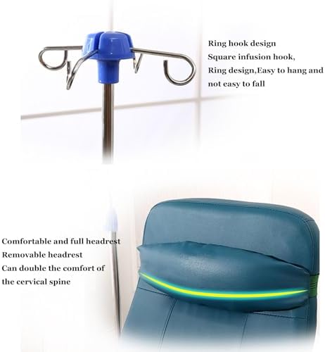 Phlebotomy Chair - Medical Infusion Chair with Armrests, Steel Frame, Soft Padded Seat - Blood Draw & Waiting Room Reception Chair for Clinics and Research Labs