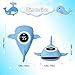 Mini LED Baby Bathtub Thermometer, Floating Whale Toy - Baby Bath Safety Alarm, Three-Color Temperature Display, Waterproof Temperature Detector, Floating Toy, Household Cleaning kit