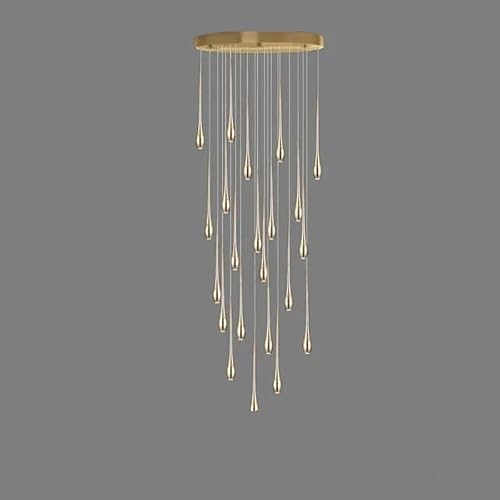 Chandeliers, Modern Lighting Gold Plated Chandelier Minimalist Design Luxury Living