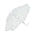 Fun Express - White Lace Tea Party Flowergirl Parasol, Measures 30"