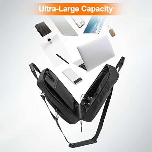 Losong BLACK ZIPPER BINDER 3INCH 3 Ring Zipper Binder 3 Inch D-Ring, Binder With Zipper Shoulder Strap 700 Sheet Capacity & Multi-Pockets School And Office Binder Organizer thumb #4