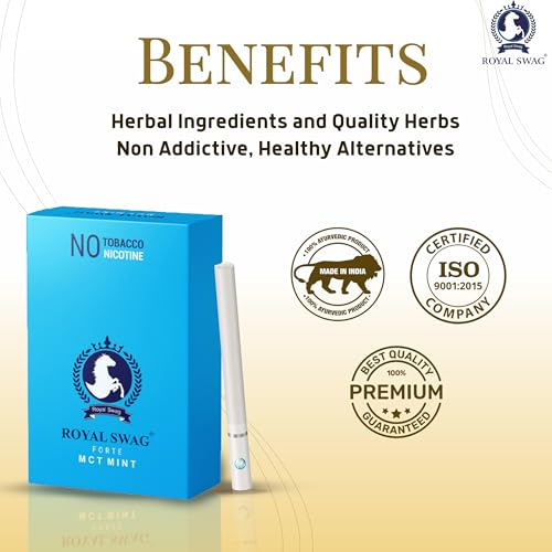ROYAL SWAG Herbal Mint Cigarettes 100% Nicotine Free & Tobacco Free (1 Box = 20 Count)
