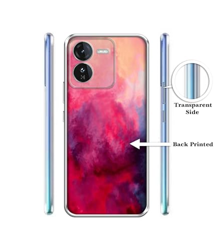 Image of Holi Color Design Printed Silicon Soft TPU Back Case Cover for iQOO Z9 5G, Multi Colour
