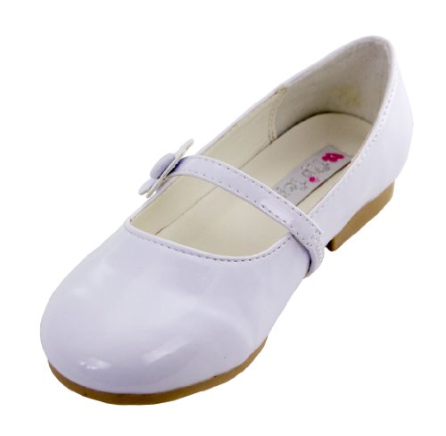 Darling Party Shoes with Daisy for Girls (Childrens 10, White)