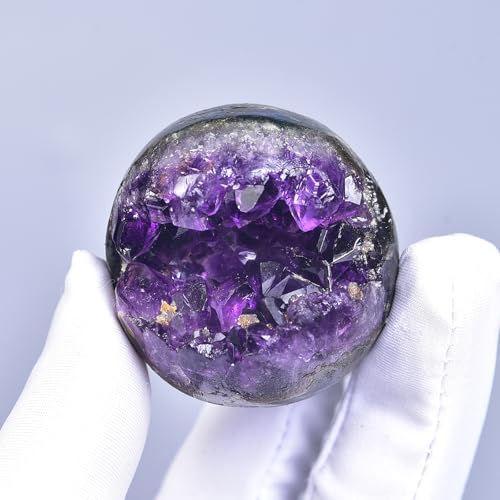 Esfera de amatista natural Feng Shui de 400-500g para decoracion de oficina y hogar 3