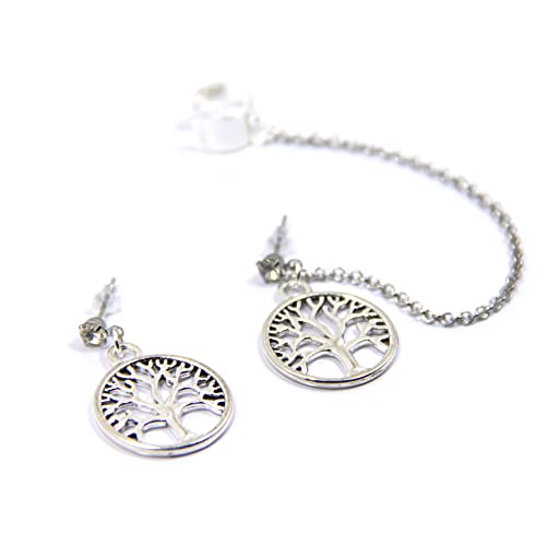Tree of Life Jewelry Gifts for her, Handmade Celtic Ear Cuff Set, Mens Earrings, Spiritual Yoga Jewellery, Non Pierced Cartilage Earring, Circle of Life
