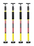 TASK T745054 Short QSR (Quick Support Rod) – Adjustable 2 ft 6 in to 4 ft 6 in (76–137 cm) Support Poles with 550–1000 lb Capacity, Compatible with 18 in Extension, 4-Pack