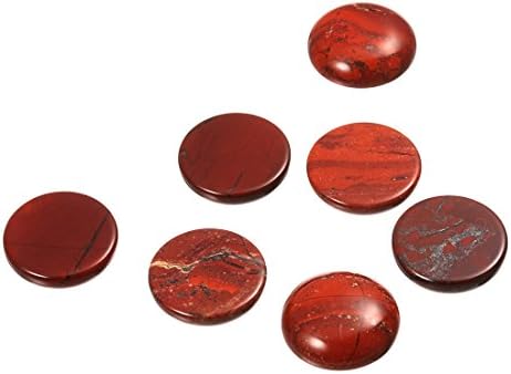 Linsoir Beads 20mm Round Gemstone Cabochons Flat Back Cab Beads Amethyst/Jade/Agate/Blue Lapis Lazuli/Opal Stone Cabochons 10 pcs/lot Wholesale for Jewelry Making (No Holes)