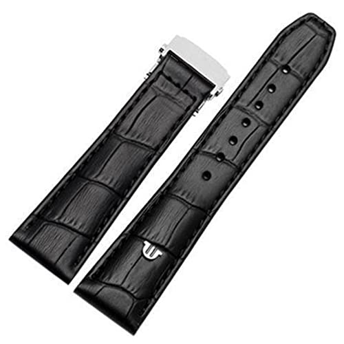 Bracelet montre 22 mm cuir première couche boucle pliante fluide