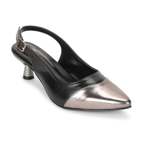 Image of Marc Loire Women Solid Pointed Toe Pump Shoes with Stilettoes Heels for Parties and Formal Occasions