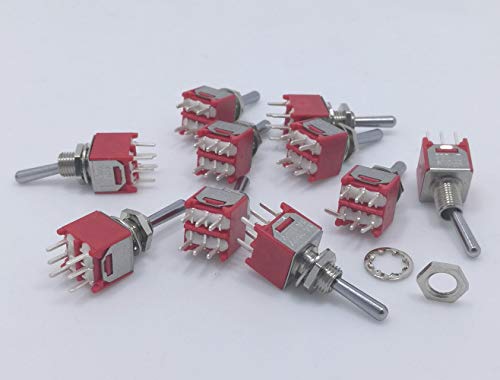 3Pdt A-B-DPDT-SWITCH-ON-ON-10 10 Pcs Taiwan Subminiature Sub Mini Dpdt thumb #1