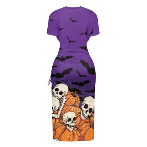 Image of Short Sleeve Dress for Women,Sexy Bodycon Dress,Plus Size Slit Dress,String Design s-4xl