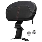 HIYOYO Motorcycle Red Stitching Front Driver Rider Backrest Pad Fits for Harley Touring CVO Street Glide Road King Special Classic Electra Glide 2009-2022 2021 2018