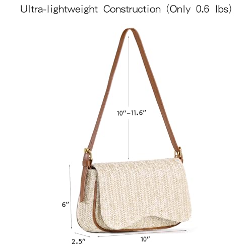 Image of Richeart Straw Purses for Women - Summer Beach Shoulder Purse - Boho Clutch Underarm Bag