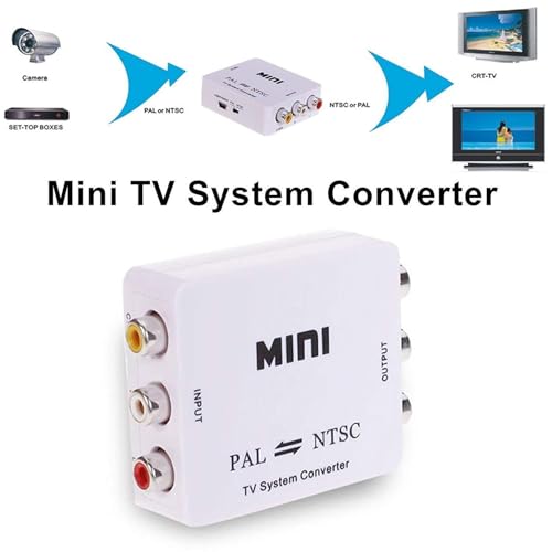 Image of PAL /NTSC /SECAM to PAL /NTSC Mini Bi-Directional TV System Converter Switcher for DVD, VCD Players, Video Cameras, VCRs, DVR, PS2, PS3, Xbox Game Consoles, TV Satellite Receiver