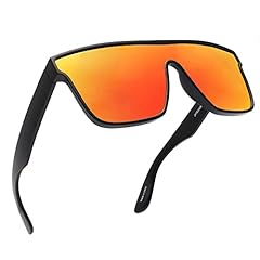 Matte Black Frame / Polarized Mirror Red Lens