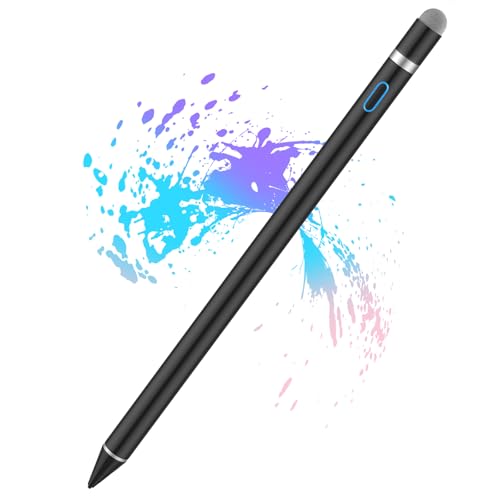 Stylus Digital Pen for Touch Screens, Active Pencil Fine Point Compatible with iPhone iPad and Other Tablets for Drawing and Handwriting (Black)