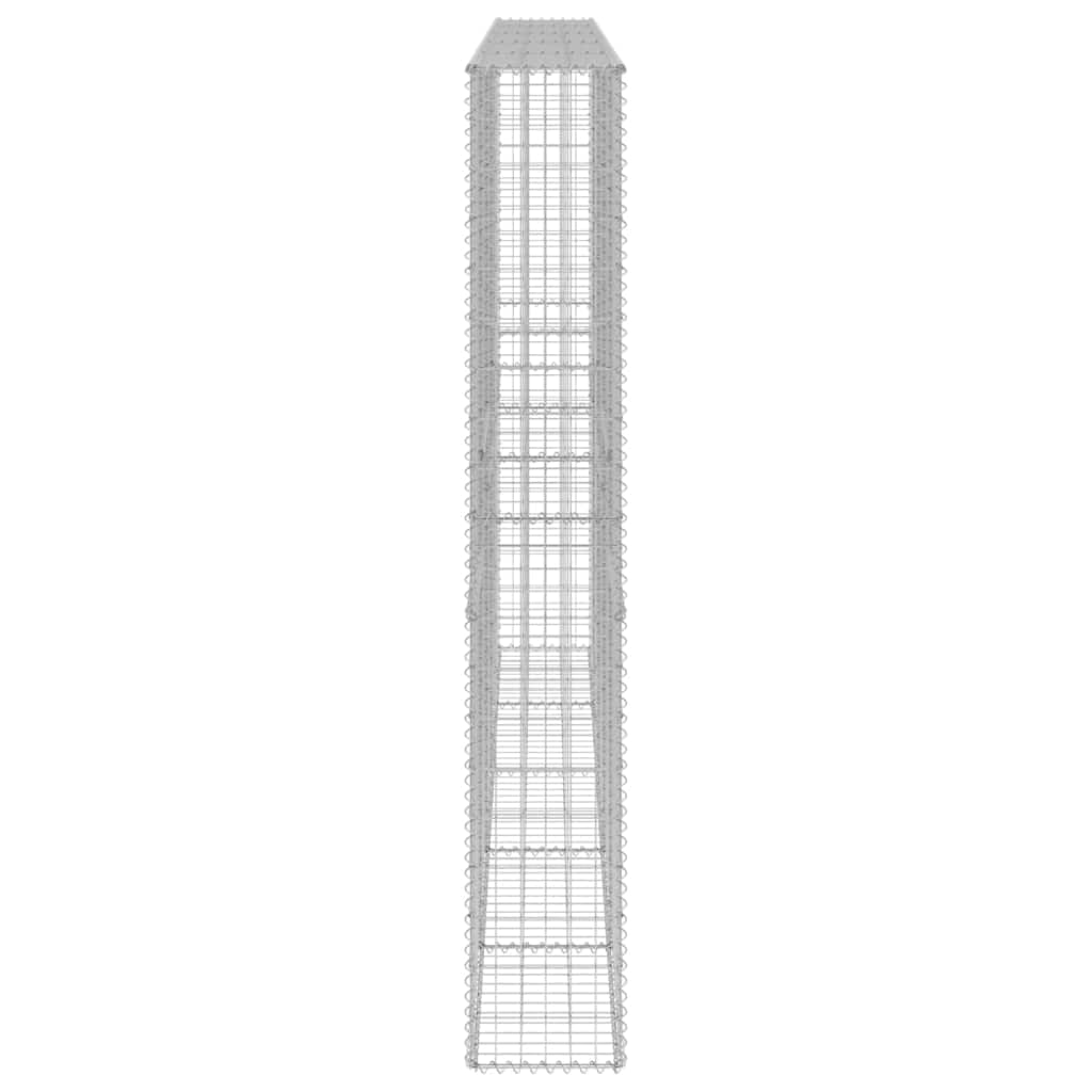 Makastle Mur en Gabion Acier Galvanisé Argenté 300x30x200 cm avec Couvercles, Assemblage Requis