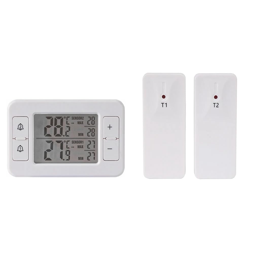 Termómetro inalámbrico LCD con alarma acústica para evitar la descongelación en el hogar