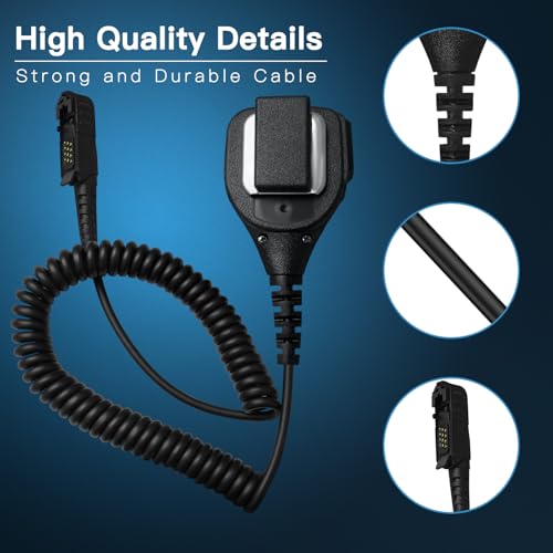 Walkie Talkie Mic PMMN4076A compatible con Motorola XPR3500e de 5 pin 6