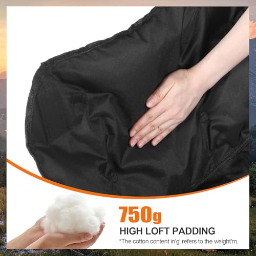 Redbaker 4 Pack Sillas de Camping Acolchadas Plegables para Adultos Soporta 400 Lbs con Bolsa de Transporte Negro miniatura 4